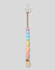 January moon - rainbow sherbet teether clip