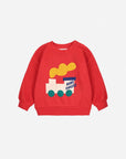Bobo Choses - baby - choo choo sweatshirt - red