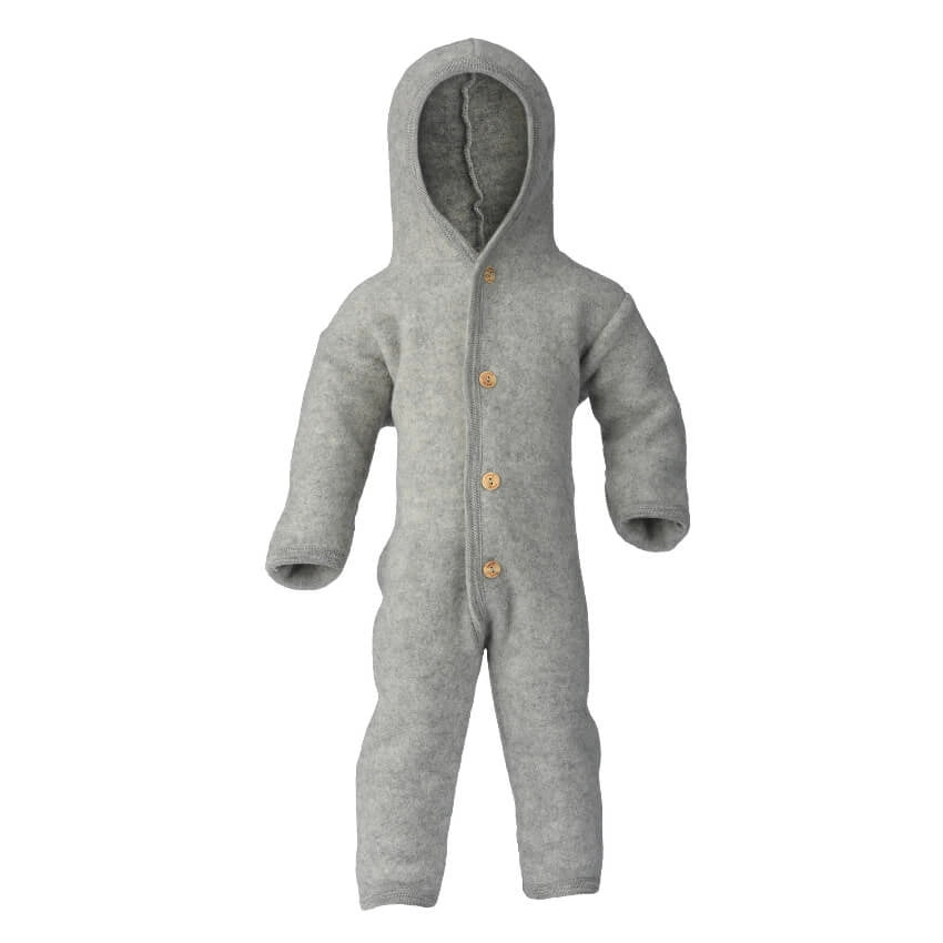 Engel Natur - Hooded overall - light grey melange