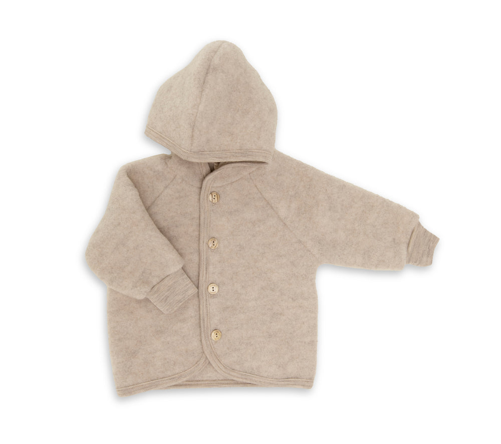 Engel Natur - Hooded Jacket - sand melange