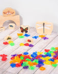 Sensory play - transparant color insects