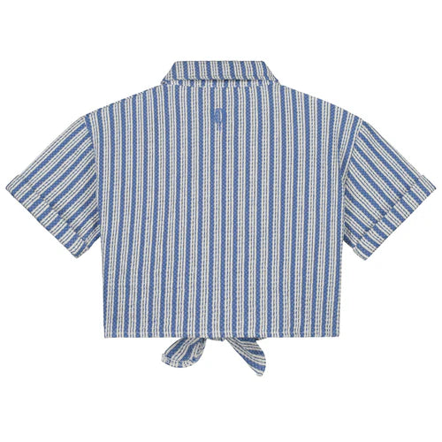 Charlie Petite - Georgie blouse - blue/white stripes