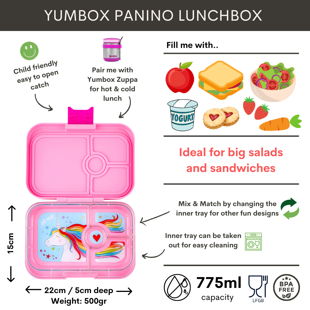 Yumbox  - Panino 4 - power pink - magical unicorn