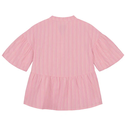 Charlie Petite - isabelle dress - pink/white stripes