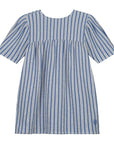 Charlie Petite - lacy dress - blue/white stripes