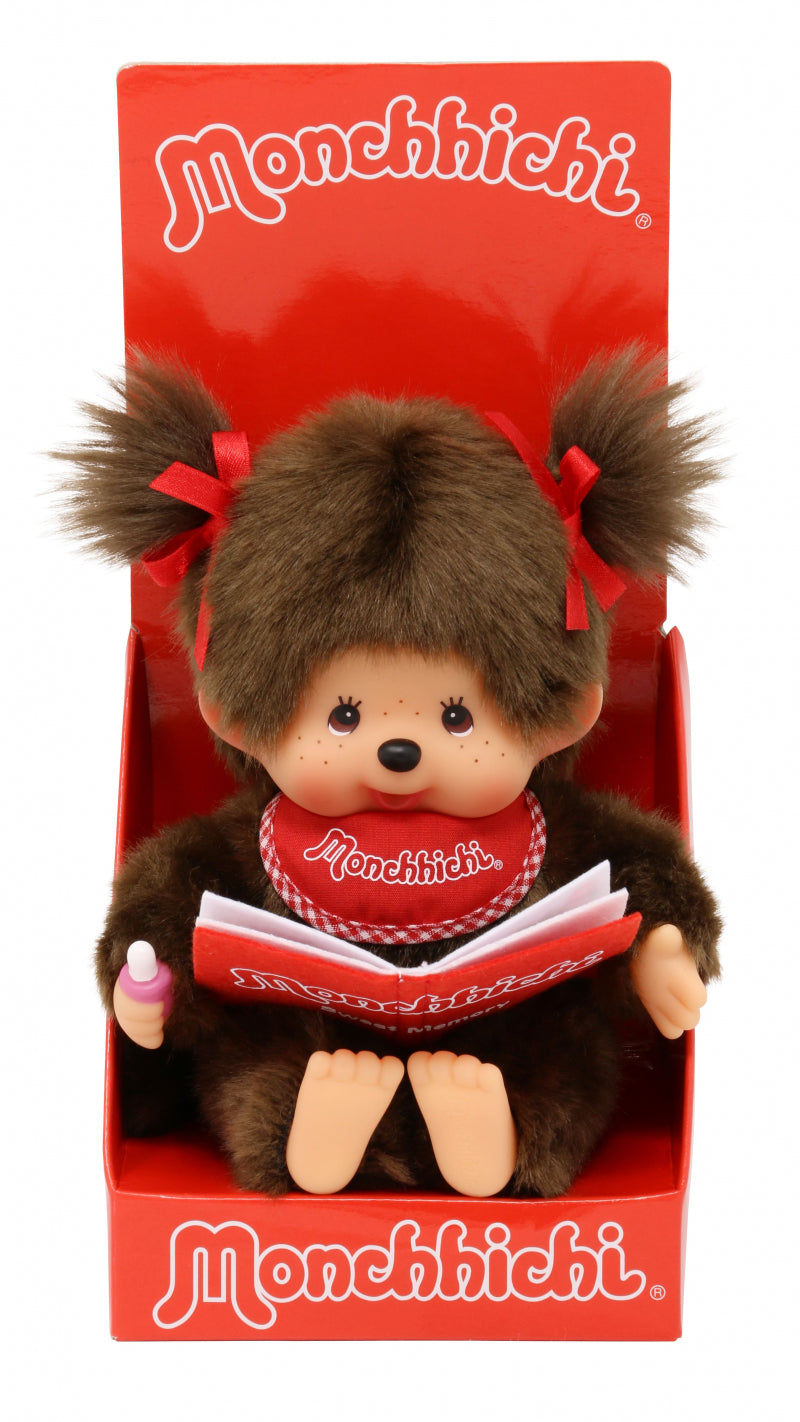 Monchhichi - girl with book (20cm)