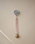 Mushie - 2 linen pacifier clip - blush/cream