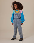 Goldie + Ace - austin vintage denim overalls - washed blue