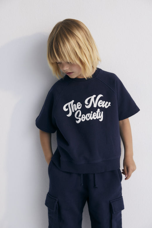 The New Society - Pylos - short sleeve sweatshirt - navy