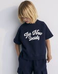 The New Society - Pylos - short sleeve sweatshirt - navy