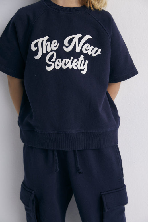 The New Society - Pylos - short sleeve sweatshirt - navy