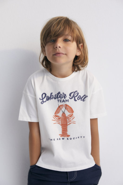 The New Society - Tirteo - lobster t-shirt - coconut