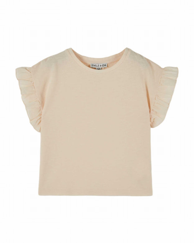 Emile et Ida - kids - frille t-shirt - creme