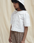 Emile et Ida - kids - embroided blouse - blanc