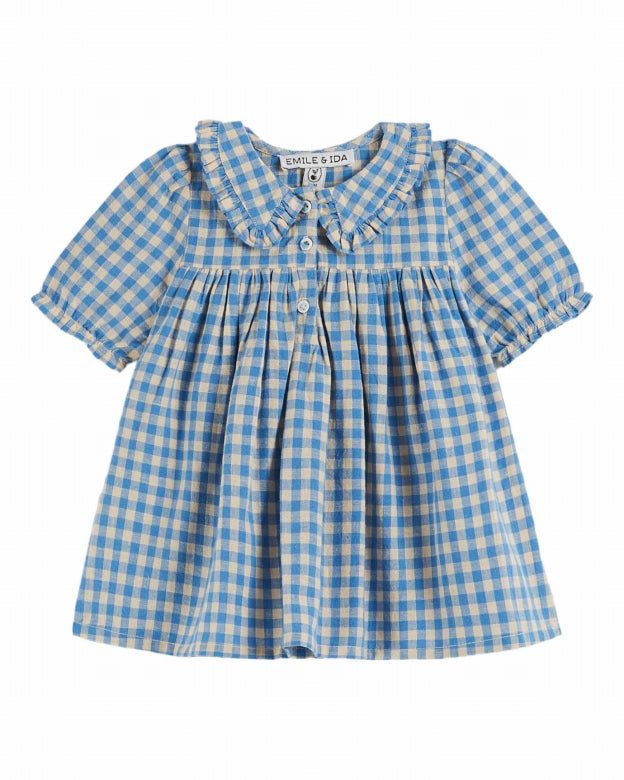 Emile et Ida - baby - dress - vichy lagon