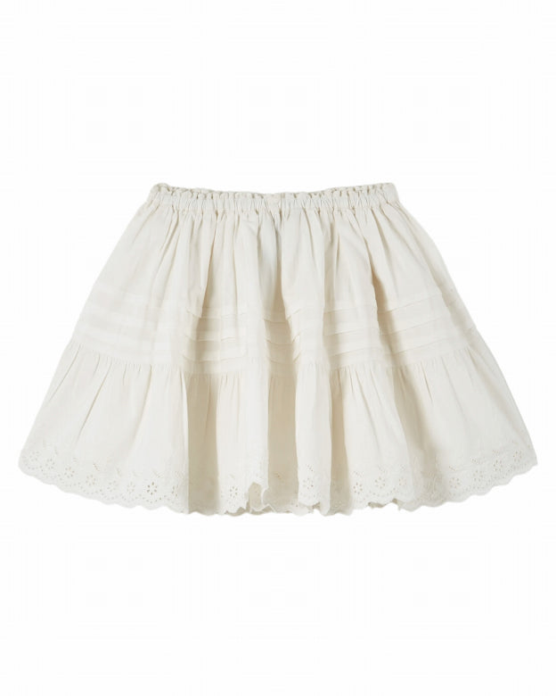 Emile et Ida - kids - embroided skirt - blanc