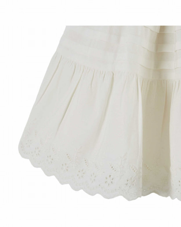 Emile et Ida - kids - embroided skirt - blanc