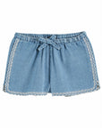 Emile et Ida - kids - embroided shorts - light denim