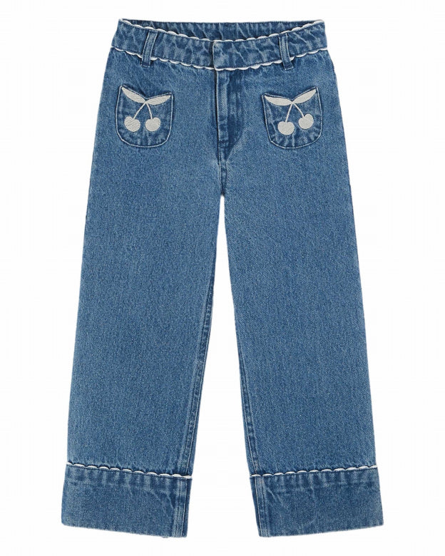 Emile et Ida - kids - cherry pants - denim