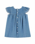 Emile et Ida - baby - embroided dress - light denim