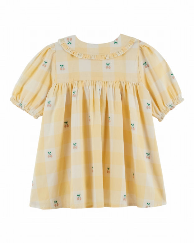 Emile et Ida - kids - vichy dress - cerises