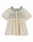 Emile et Ida - baby - embroided smock dress - ecru