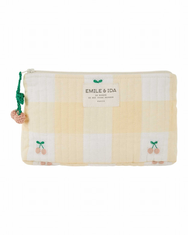 Emile et Ida - kids - toilet bag - vichy cerises