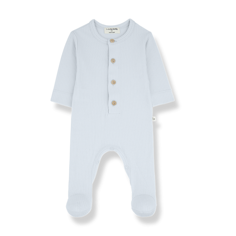 1+ in the family - nino - onesie - misty blue