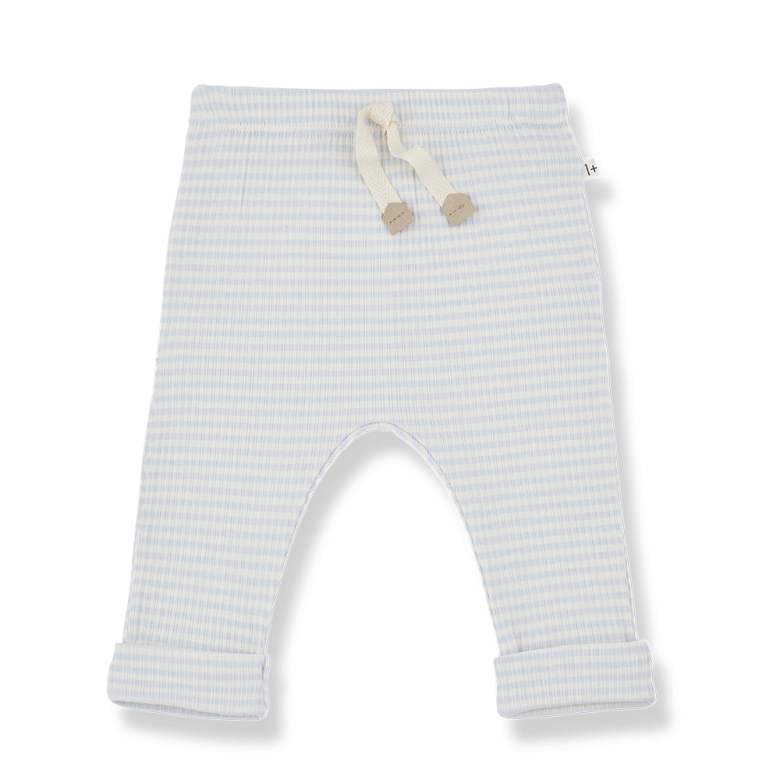 1+ in the family - hugo - rib stripe pants - misty blue