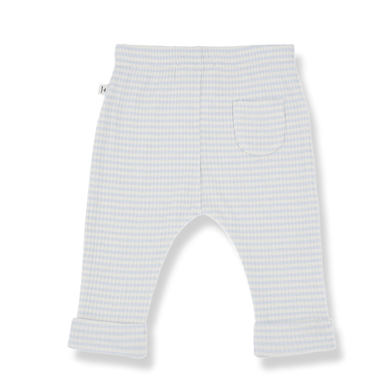 1+ in the family - hugo - rib stripe pants - misty blue