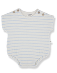 1+ in the family - romulo - terry romper - misty blue stripes