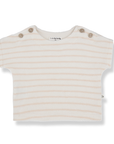 1+ in the family - tomaso - terry tee - nude stripes