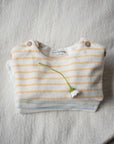 1+ in the family - enzo - terry sweatshirt - peach stripes