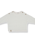 1+ in the family - enzo - terry sweatshirt - pale aqua stripes