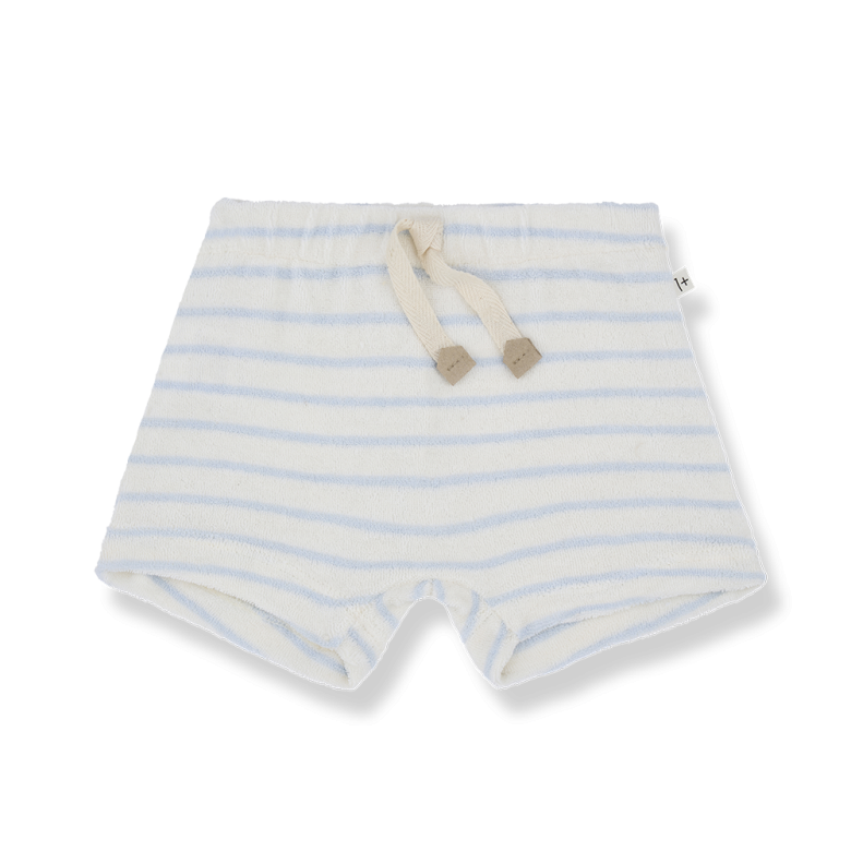 1+ in the family - dimitri - terry shorts - misty blue stripes