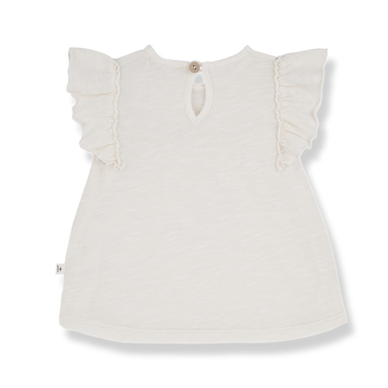 1+ in the family - amaranti - frill top - ecru