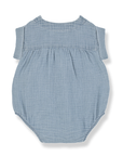 1+ in the family - carlo - muslin denim romper - washed blue