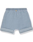 1+ in the family - angelo - muslin denim shorts - washed blue