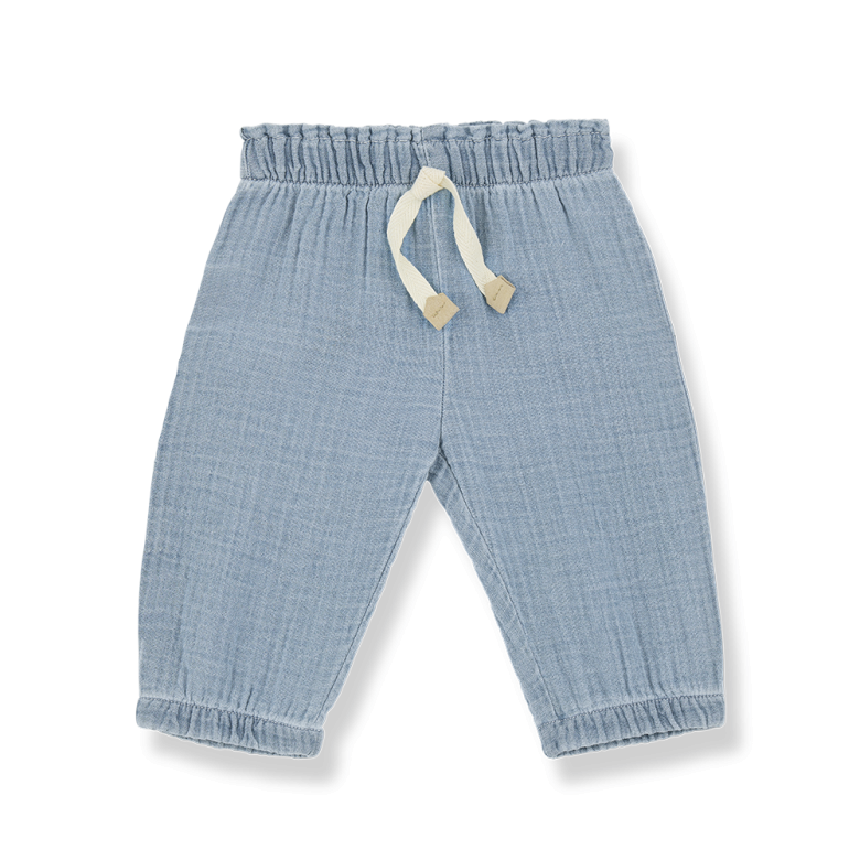 1+ in the family - loretta - muslin denim pants - washed blue