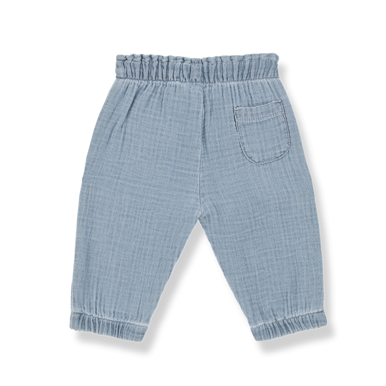 1+ in the family - loretta - muslin denim pants - washed blue