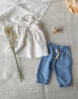 1+ in the family - loretta - muslin denim pants - washed blue