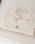 1+ in the family - ernest - textured muslin shirt - ecru