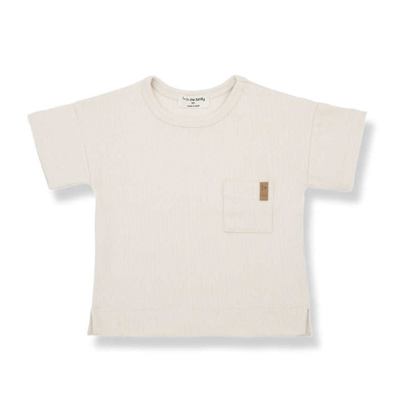 1+ in the family - andreu - rib tee - offwhite