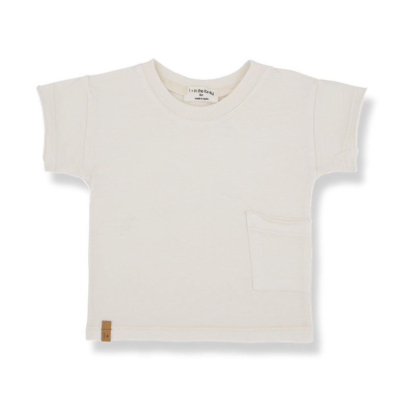 1+ in the family - xevi - jersey tee - off white