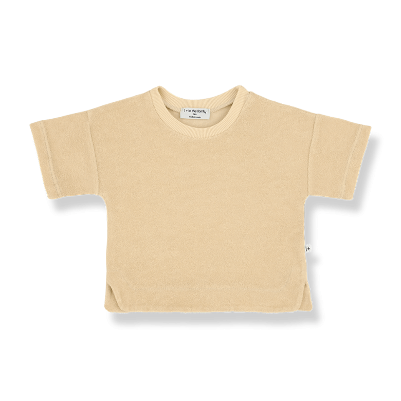 1+ in the family - pietro - terry tee - peach