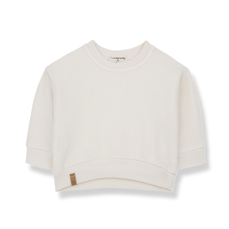 1+ in the family - esteban - fleece sweatshirt - off white