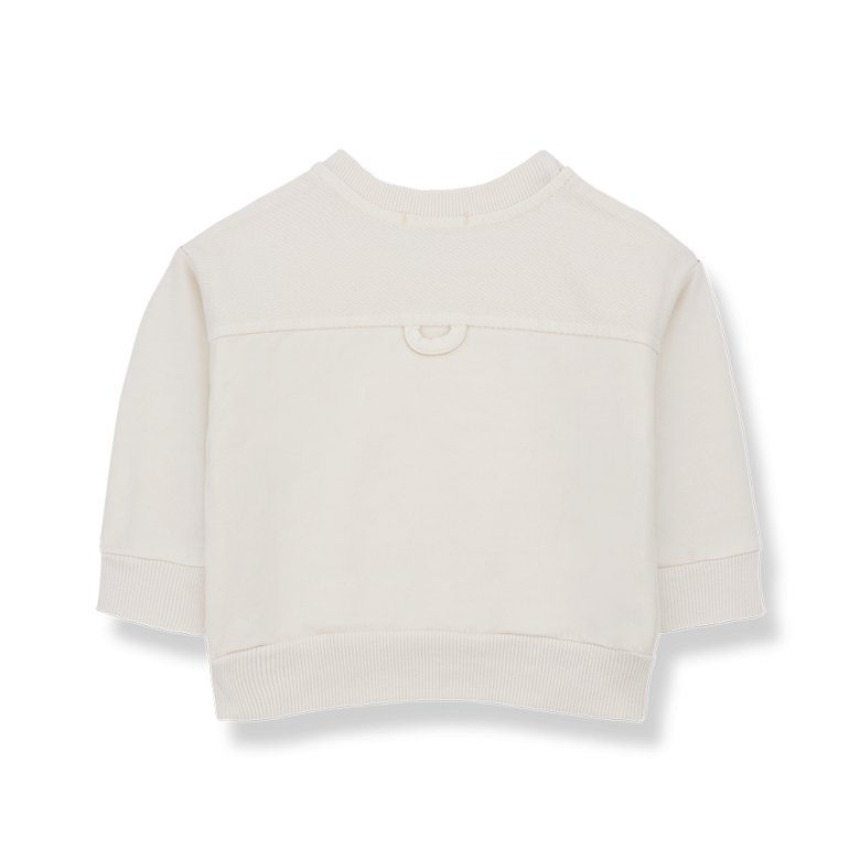 1+ in the family - esteban - fleece sweatshirt - off white