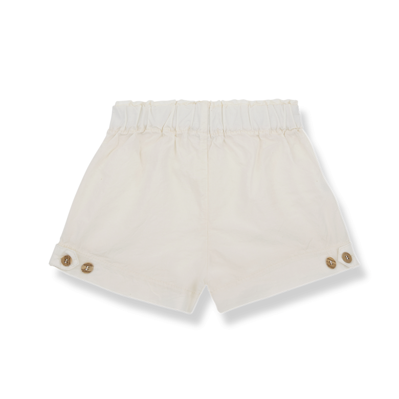 1+ in the family - lara - poplin shorts - off white