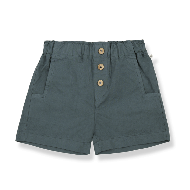 1+ in the family - inaki - poplin shorts - petroleum