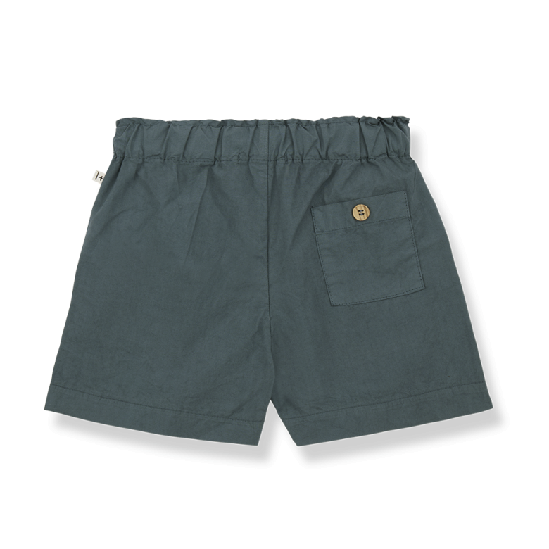 1+ in the family - inaki - poplin shorts - petroleum